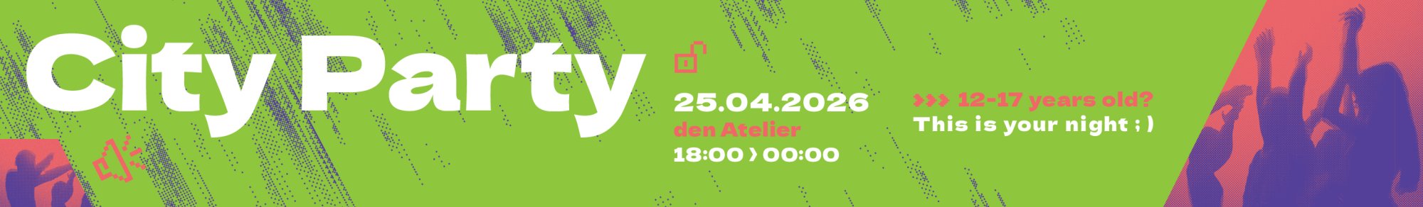 City Party le 25.4.2026 au Den Atelier