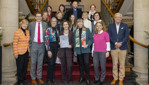 Image du Conseil échevinal lors de la Remise du Prix Anne Beffort