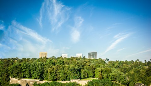 Panorama de la Ville, vue sur le Kirchberg