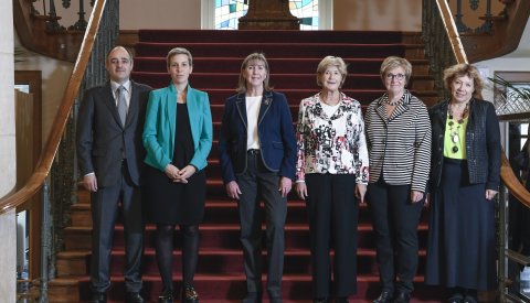 Les 6 membres du collège échevinal