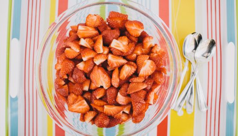 fraises dans un saladier