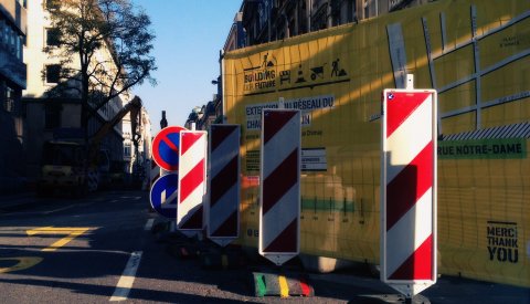 Chantier dans une rue