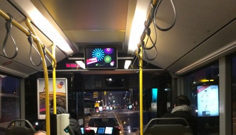 Ecran intérieur autobus AVL