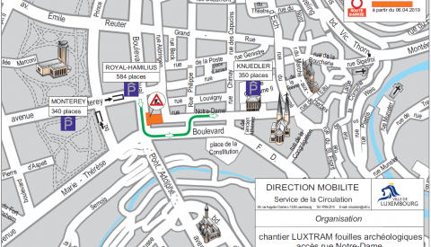 Plan déviation rue Notre-Dame avril 2019