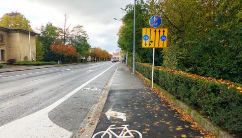 Voie cyclable à l’avenue Marie-Thérèse