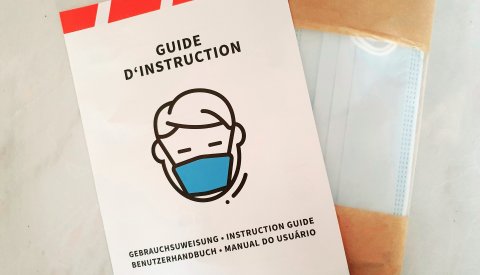 Illustration des masques et du guide d'instruction