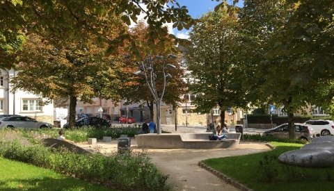 Illustration de la place de gand après le réaménagement en 2017