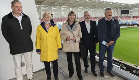Illustration de la visite du stade de luxembourg