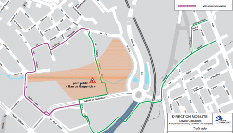 Plan déviation « vélo-route 5 »