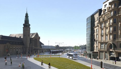 Photo Gare centrale tram + bus