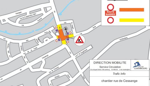 plan du chantier rue de cessange