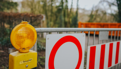 Route barré pour travaux