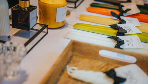 Image de l'inauguration des pop-up stores avec Maurice Bauer et Lydie Polfer