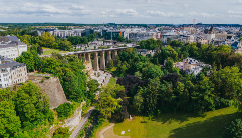Image de drone de la vallée de la Pétrusse