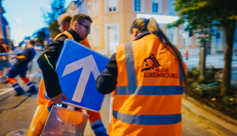Mise en place d'un panneau de circulation