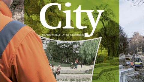 couverture du city magzine montrant le chantier de la petrusse